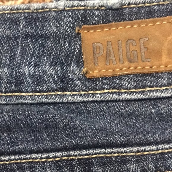 PAIGE Skyline Ankle Peg Jeans with Stretch and Factory Distressing | EUC! - Picture 5 of 7